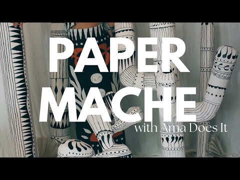 Behind the Scenes: The Process of  Making my PAPER MACHE CACTUS SCULPTURES!!!