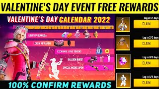 Free Fire Valentine Day Event | How To Claim Valentine Event Free Rewards | FF Valentine Wish 2022
