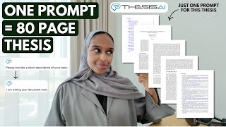 たった1つのプロンプトを使ってAIでエッセイ、論文、文献レビューを作成 | ThesisAI