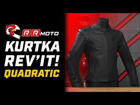 REVIT QUADRATIC _ skórzana kurtka motocyklowa z wentylacją i protektorami CE Level 2