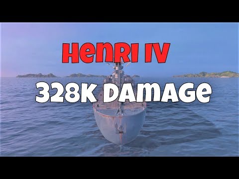 Henri IV T10 French Cruiser | 328k Damage | World of Warships