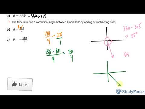 Determining Reference Angles in Radians and Degrees (Given Large Angles)