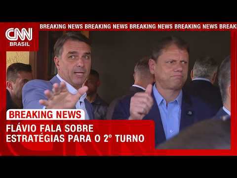 Ao lado de Tarcísio, Flávio explica estratégias para 2° turno das eleições | BASTIDORES CNN
