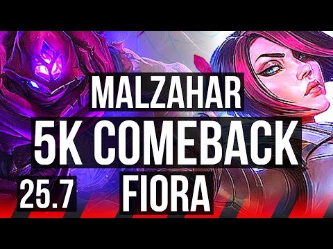 MALZAHAR vs FIORA (TOP) | 5k comeback | NA Master | 25.7