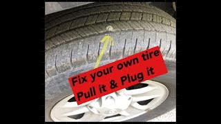 How to fix a tire with a nail/screw in it.