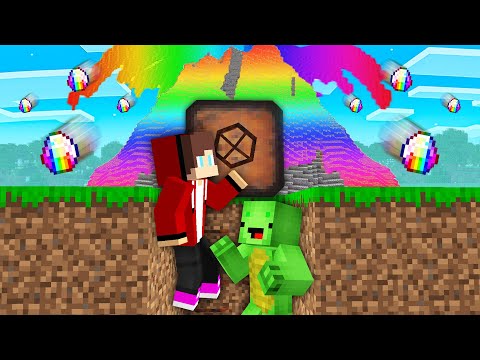 EPIC RAINBOW VOLCANO vs Doomsday Bunker - in Minecraft Challange Maizen