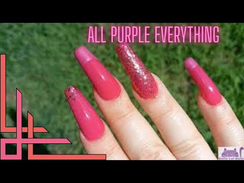 Madam Glam PR - All Purple Nail Art Full Cover Nails