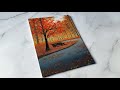 Autumn painting idea 🍂 easy acrylic painting for beginners ✨️