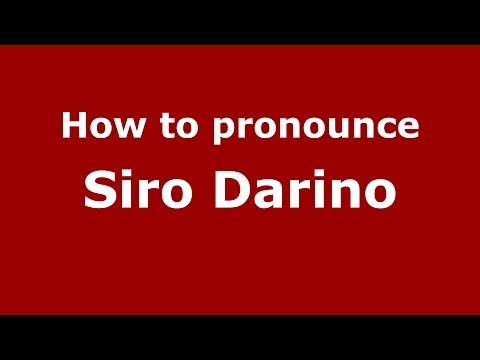 How to pronounce Siro Darino (Spanish/Argentina) - PronounceNames.com