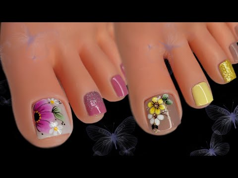 Como decorar tus  uñas con FLORES🌸🌼💅#uñasdecoradas #decoraciondeuñasfacil