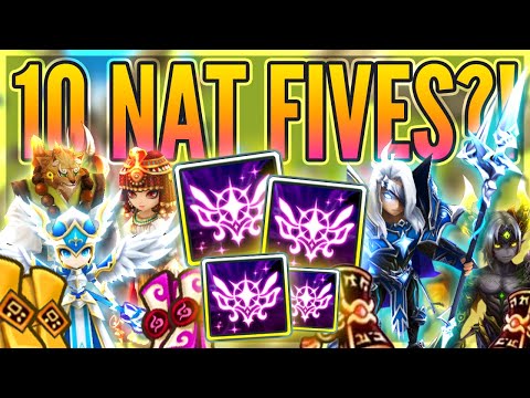 TRUE Value of Blessings?! Raining NAT 5s - LARGE Summon Session! Lucky?! - Summoners War