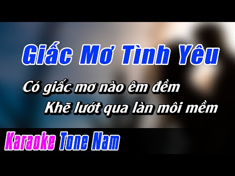 Giấc Mơ Tình Yêu Karaoke Tone Nam | Karaoke Nhạc Sống Cover Chuẩn Mới Nhất NBP. Music