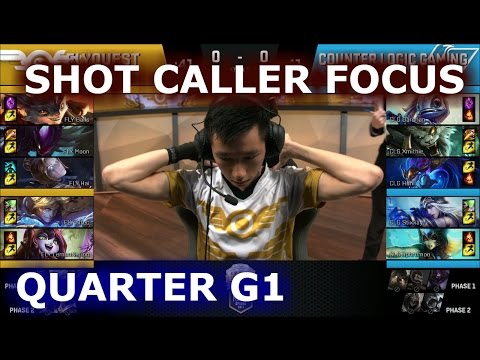 CLG vs FlyQuest Game 1 - Shot Caller Focus Cast | Quarter Finals S7 NA LCS Spring 2017 PlayOffs