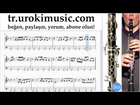 Klarnet dersleri Aleyna Tilki - Sen Olsan Bari Notalar Eğitim um-i723