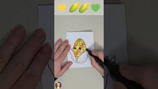 Milho Festa Junina Colorido #shorts  #infantil #art #satisfyingcolouring #ytshorts #pascoa