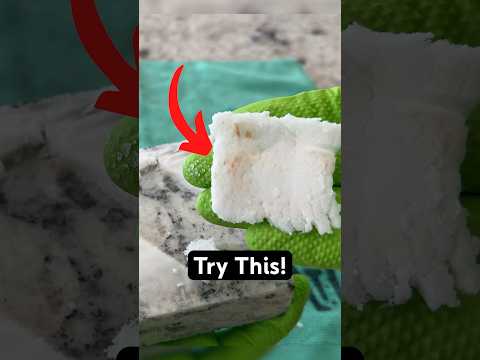 How to remove stubborn spots on granite countertops #howto #cleaning #cleaningtips