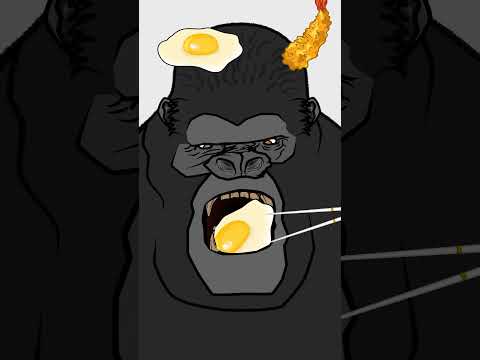 #shorts KING KONG eating😮 #animation #kvakaanimation
