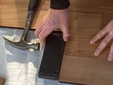 How to install laminate flooring, tapping block