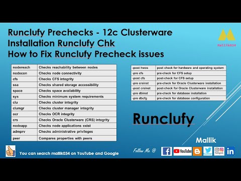 Runclufy Prechecks 12c Clusterware Installation Runclufy Chk How to Fix Runclufy Precheck issues