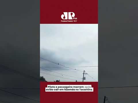 Piloto e passageiro morrem após avião cair em fazenda no Tocantins.
