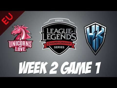 H2K vs Unicorns of Love | Game 1 | HIGHLIGHTS | EU LCS W2D3 2017 Spring split
