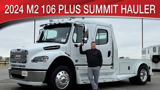 A preview image of the linked video showcasing 2024 Freightliner M2 106 Plus Summit Hauler