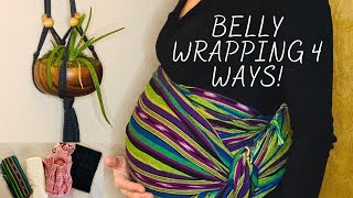 Prenatal Belly Wrapping for Pregnancy Comfort | Belly Binding 4 Different Ways!
