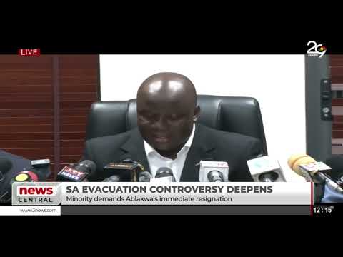 SA Evacuation Controversy: Minority Demands Ablakwa’s Immediate Resignation