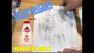 Secret Milk Writing Trick - Amazing Science Experiment