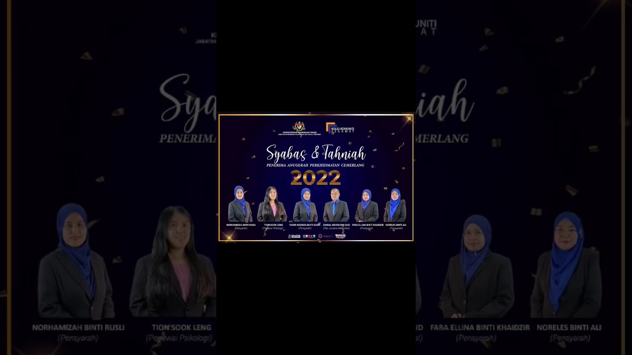 Tahniah Penerima APC Kolej Komuniti Segamat 2022 #kolejkomunitisegamat #polycc