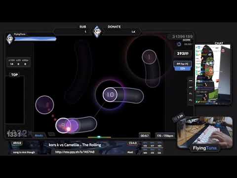 [Live] FlyingTuna | kors k vs. Camellia - The Rolling [song is nice though] 97.17% {#1 💖 8❌} - osu!