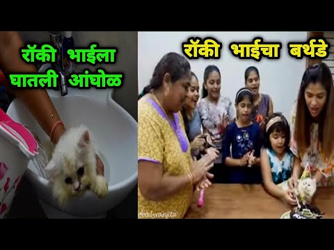 रॉकी भाईला घातली आंघोळ आणि ओवीचे कपडे घालून कापला केक 🎂 Crazy Foody Ranjita
