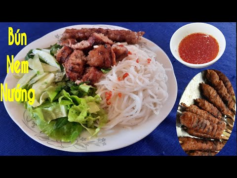 NEM NƯỚNG|Cách làm Bún Nem Nướng đơn giản tại nhà|món ngon dễ làm#p1-Út Bảy
