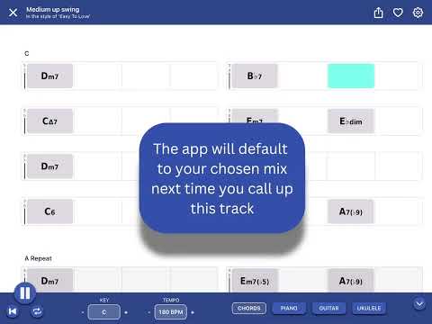 How to configure songs - Quartet Jazz Standards App