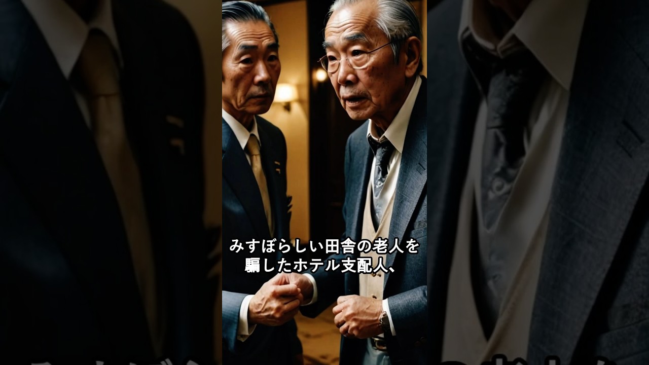 みすぼらしい田舎の老人を騙したホテル支配人、翌日彼は衝撃的なニュースを聞くことになります