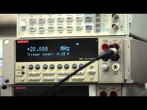 Keithley 2001 DMM frequency measurement demo