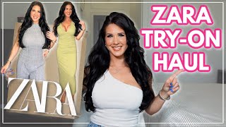 ZARA SPRING TRY-ON HAUL 🌸 | trendy it girl outfits + new in dresses you need!!