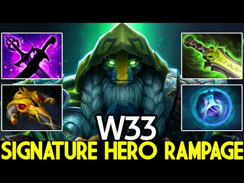 W33 [Earth Spirit] Show His Signature Hero Mid Crazy Rampage Dota 2