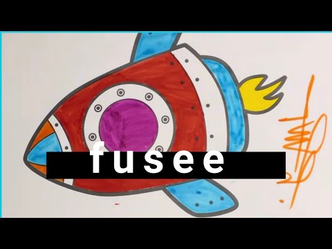Fusée 🚀 en couleur #coloriage #couleur #dessin #fusée
