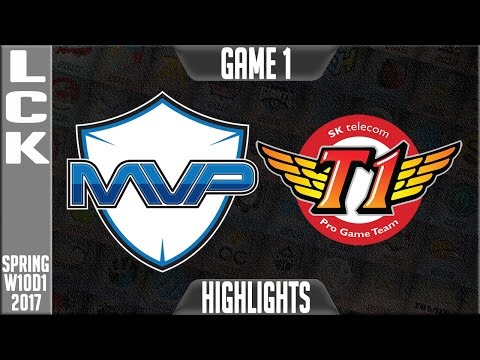 MVP vs SKT Highlights Game 1 - LCK W10D4 Spring 2017 MVP vs SKT G1