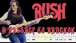 Rush - A Passage To Bangkok (🔴Bass Tabs | Notation)  @ChamisBass   #rushbass #basstabs #chamisbass