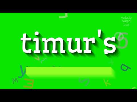 How to say "timur's"! (High Quality Voices)