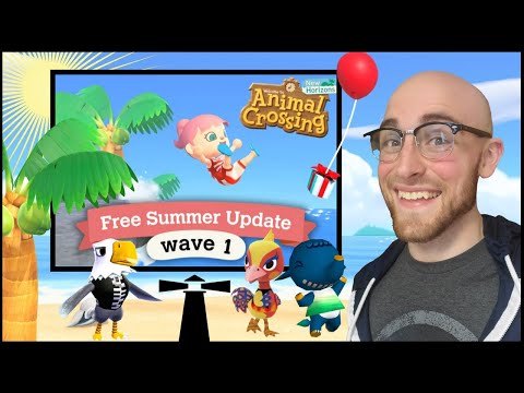 Animal Crossing: New Horizons Summer Update Wave 1! Let's Swim and Do Some Island Visits!