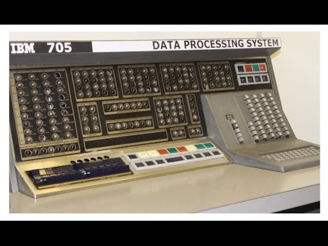 1957 - 1960's  IBM 705 Mainframe Computer Data Processing- USAF Military Punch Card, Educational