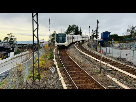 OSLO METRO, Besserud, Oslo, NORWAY 🇳🇴, 2.5 % GRADE, October 31, 2024