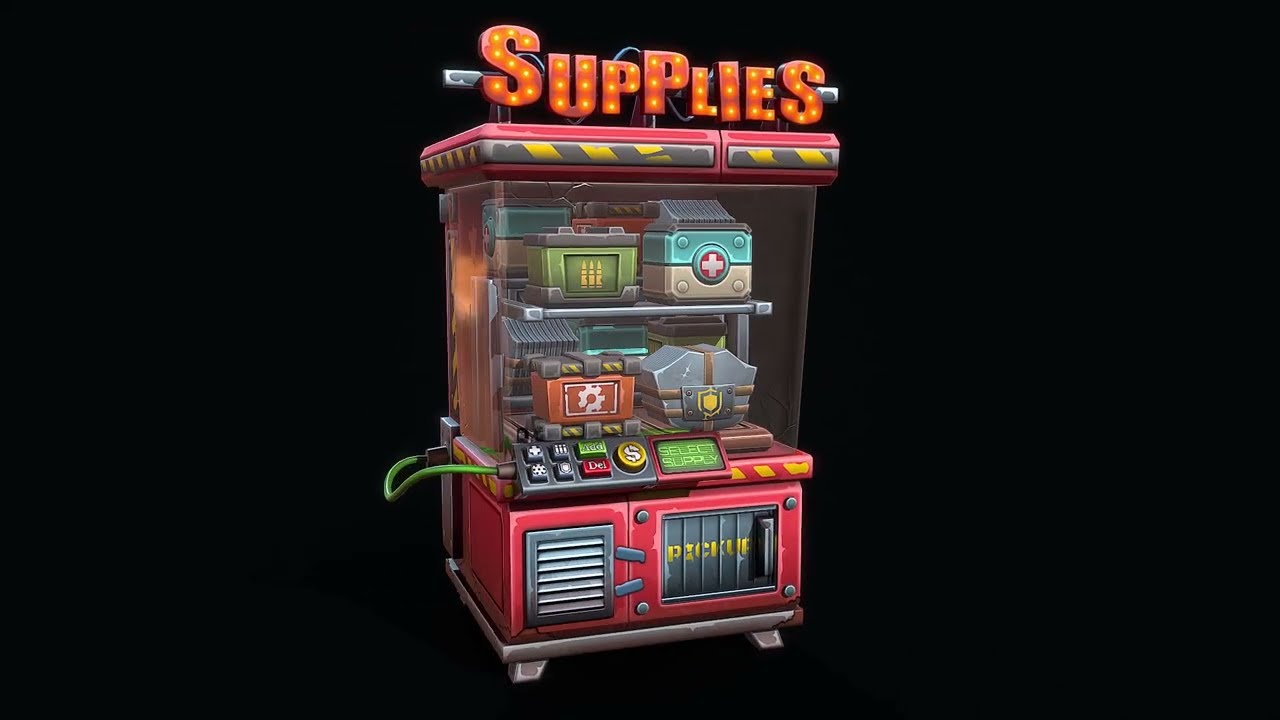 Stilisierte Versorgungsmaschine 3D Modell