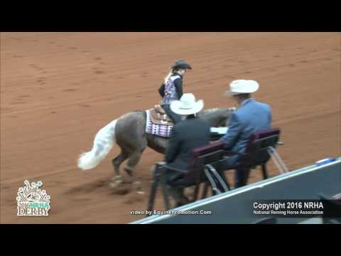 Judys a Little Moody ridden by Gina Schumacher  - 2016 NRHA Derby (Non Pro Derby Sec. 1)