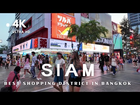 [4K] Walking around Siam Area in Bangkok | Most Famous Shopping District in Bangkok