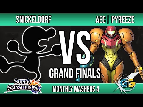 GiG- Monthly Mashers 4- Smash 4- GRAND FINALS- Snickeldorf (Mr.G&W) VS AEC|Pyreeze (Samus)