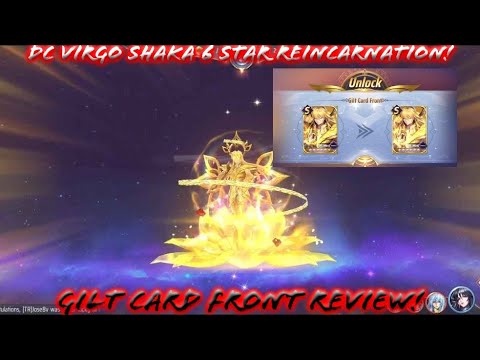 Saint Seiya: Awakening (KOTZ) - DC Virgo Shaka 6 Star Reincarnation Gilt Card Front PvP Review!